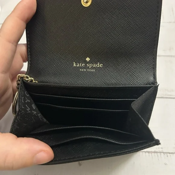 Kate Spade Black Card Holder with Keyring LOA